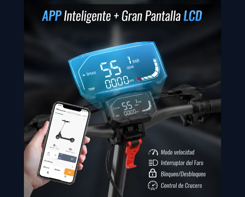 Honey Whale Scooter Eléctrico T4-BN Movicity3