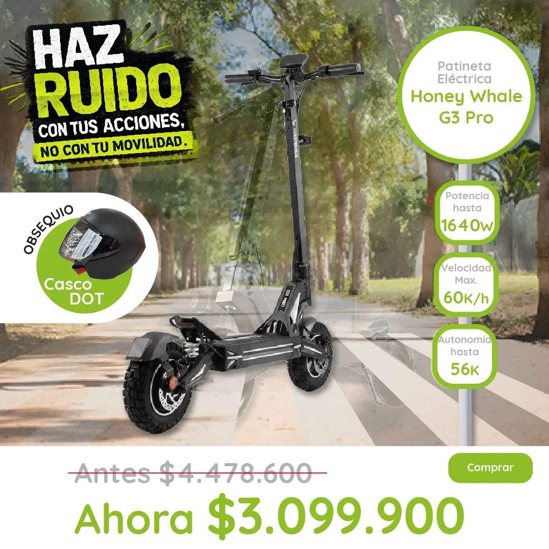 Promocion del mes honey-whale-scooter-electrico-g3-pro